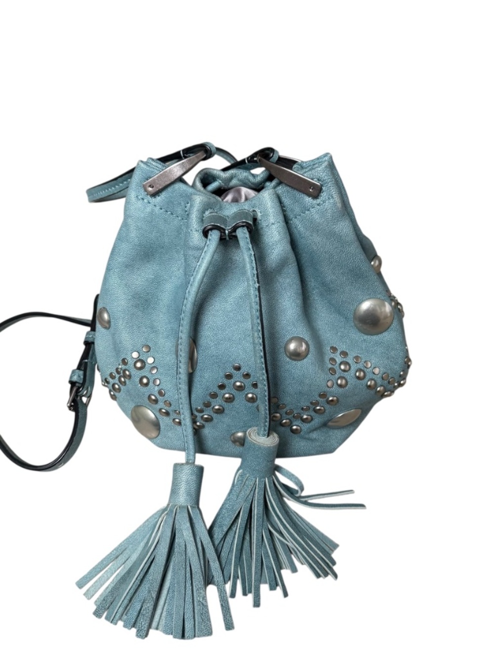 Isabel Marant Kylio bag a light blue butter soft leather construction bucket - Picture 5 of 10
